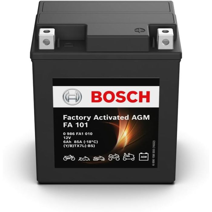 Batteria Bosh YTX7L-BS FA101 Pronta all'uso 12V 6AH