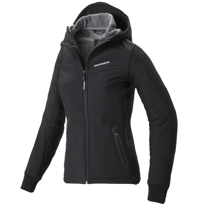 Giacca Donna in Tessuto Spidi Hoodie Armor Lady Nero