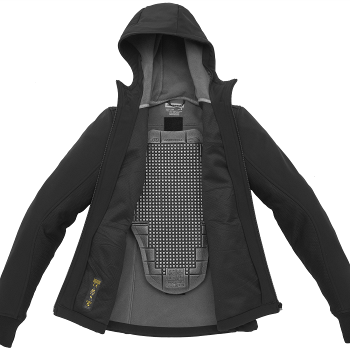 Giacca Donna in Tessuto Spidi Hoodie Armor Lady Nero