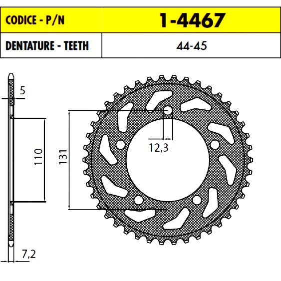 BMW S 1000 R cast wheel 1000 2014>2020 CORONA PASSO 525 CODICE 1-4467