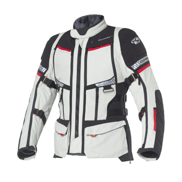 Giacca moto uomo GTS-5 WP Clover nero/bianca/rossa