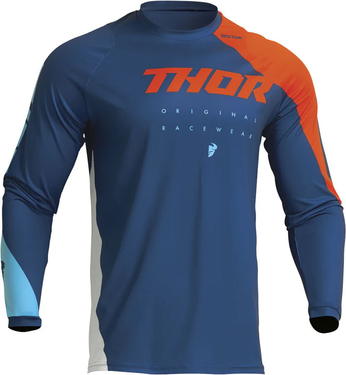 Maglia Cross THOR Sector Jersey Edge Blu navy rosso arancione