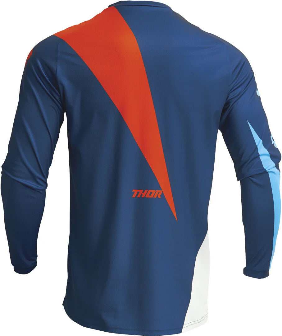 Maglia Cross THOR Sector Jersey Edge Blu navy rosso arancione