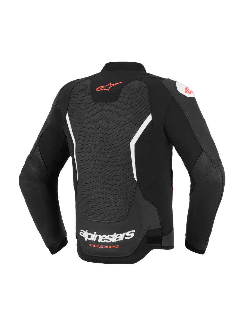 Giacca di pelle Alpinestars GP Force V2 Air Nero/Bianco/Arancio fluo