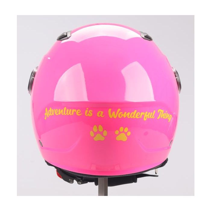 Casco Bambino Con Visiera Jf710 Baby Rosa Lucido