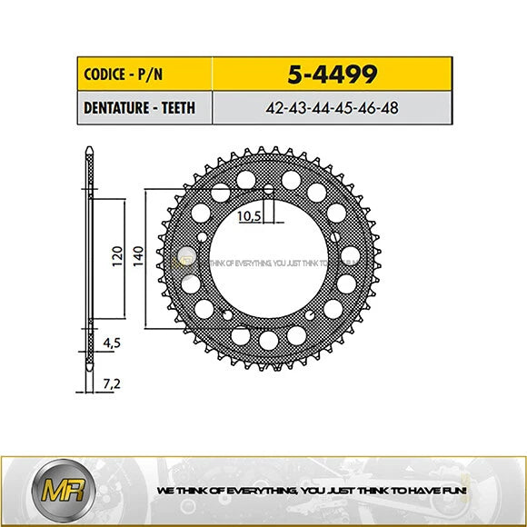TRIUMPH TT	600	2000>2003  CORONA PASSO 525 CODICE 5-4499