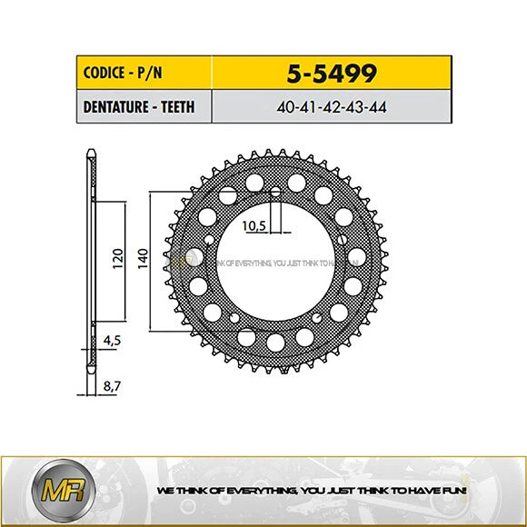 SUZUKI TRIUMPH SPRINT RS 955 1999>2003 CORONA PASSO 530 CODICE 5-5499