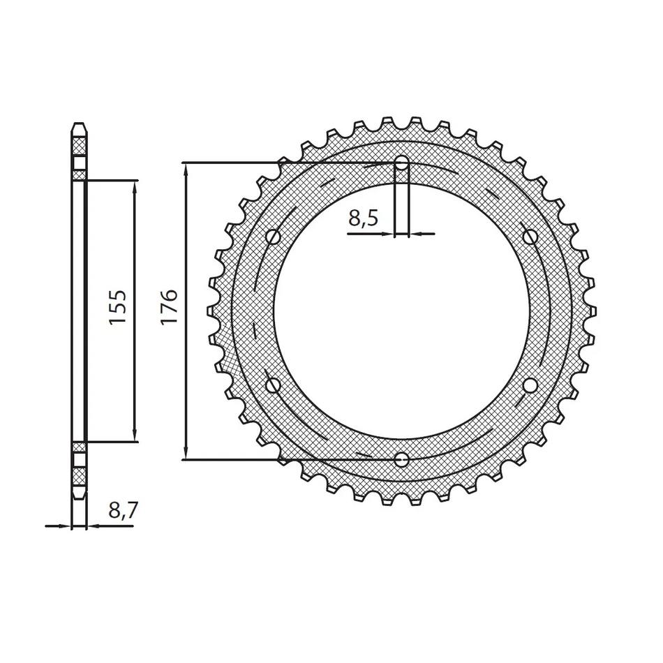 TRIUMPH SPEED TRIPLE T509	955	1997>1998 CORONA PASSO 530 CODICE 5-5698