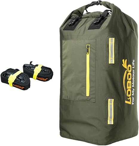 Borsa da viaggio pieghevole espandibile impermeabile Loboo da 30 litri per moto