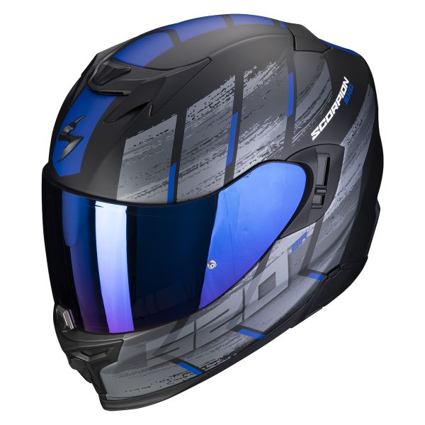 CASCO EXO-520 EVO AIR MAHA MATT BLACK-BLUE SCORPION