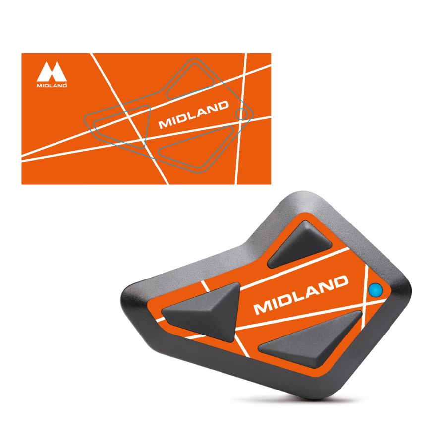 Adesivo Midland Style Cover Orange Racing Per Interfoni della Linea BT MINI (1 pz)