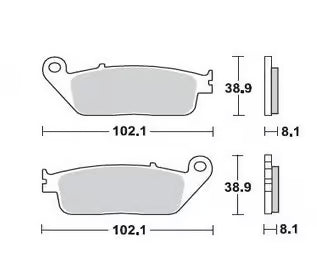 Pastiglie freno anteriore HONDA/KAWASAKI/KYMCO/PEUGEOT/SUZUKI/SWM/TRIUMPH/YAMAHA