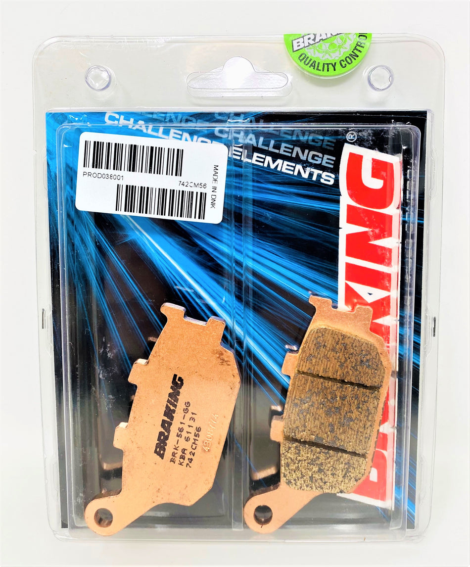 PASTIGLIE FRENO POSTERIORE BRAKING 742CM56 SINTER YAMAHA FZ6R 600 2009