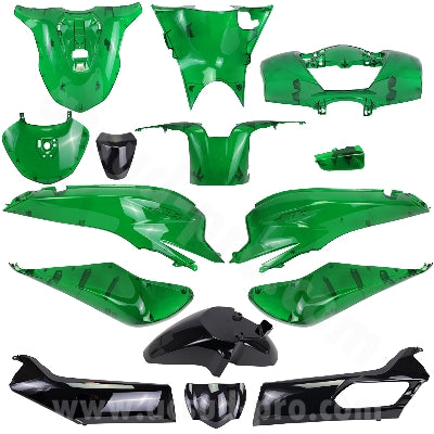 KIT CARENE 13 PEZZI CARENA HONDA SH125 / 150CC 2020-2024 VERDE VETRO TRASPARENTE