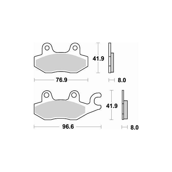 Pastiglie freno posteriore BRAKING TRIUMPH TIGER 900 955 1050/ KYMKO