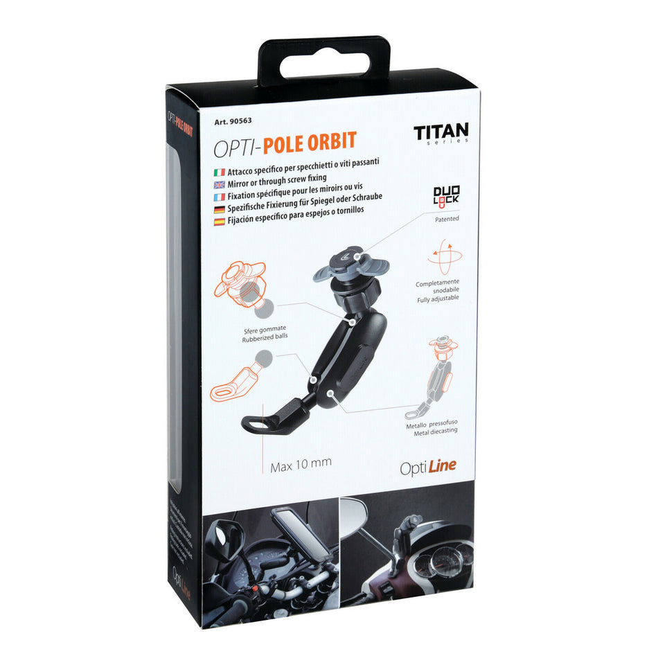Titan Pole Orbit, supporto a braccio snodato con attacco per specchietti e viti passanti