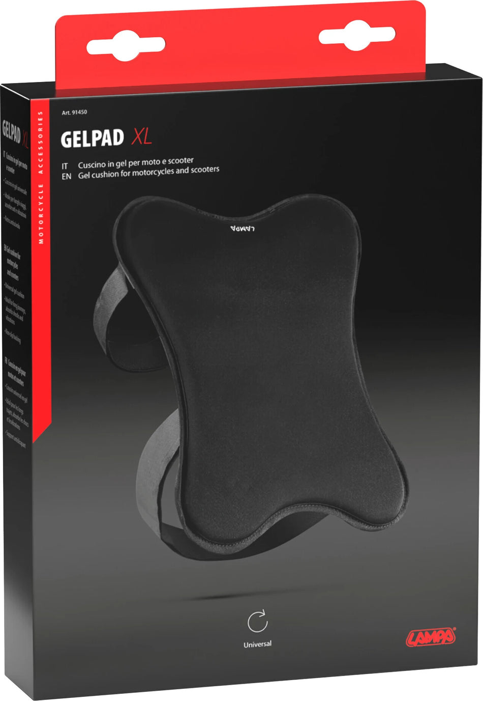 GelPad, cuscino in gel per moto e scooter – XL – 32×26 cm