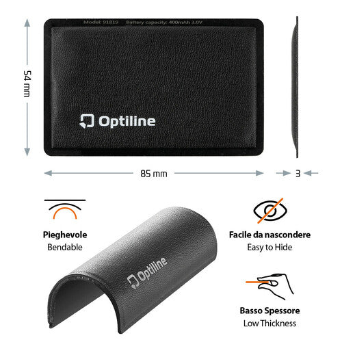 91819 Opti Tracker Flex, Localizzatore Pieghevole Ultra-Sottile Adesivo
