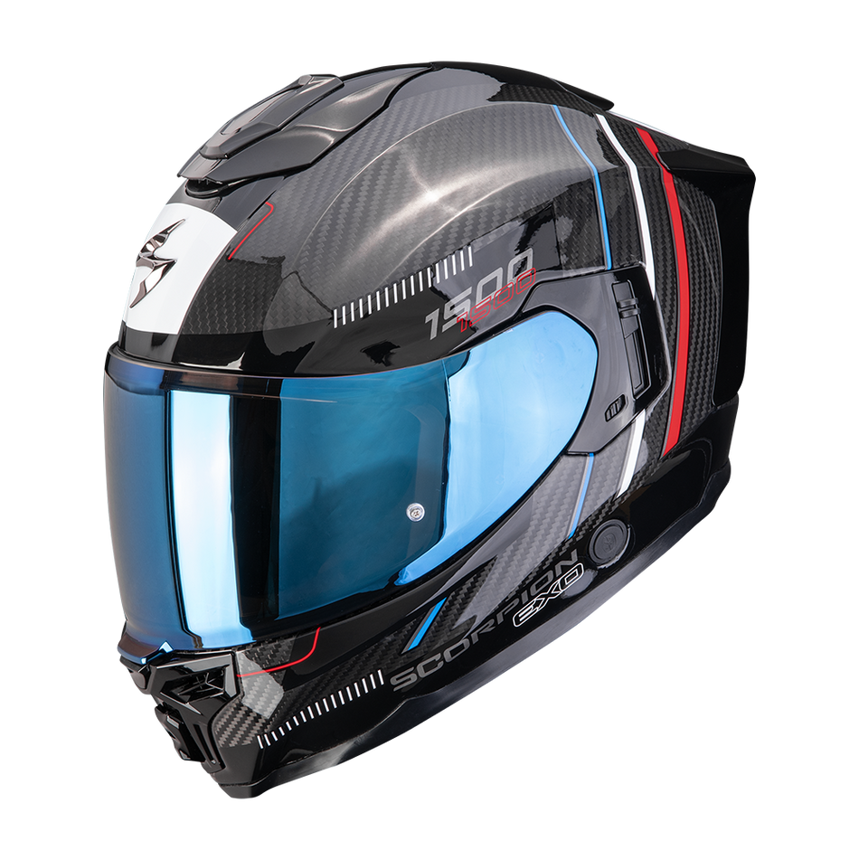 Casco Integrale Scorpion EXO-1500 CARBON AIR ZITY NERO/ROSSO/BLU