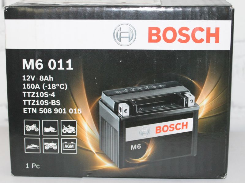 Batteria Bosh TTZ10S-BS M6 011 - M6 (12V, 8Ah, 150A)