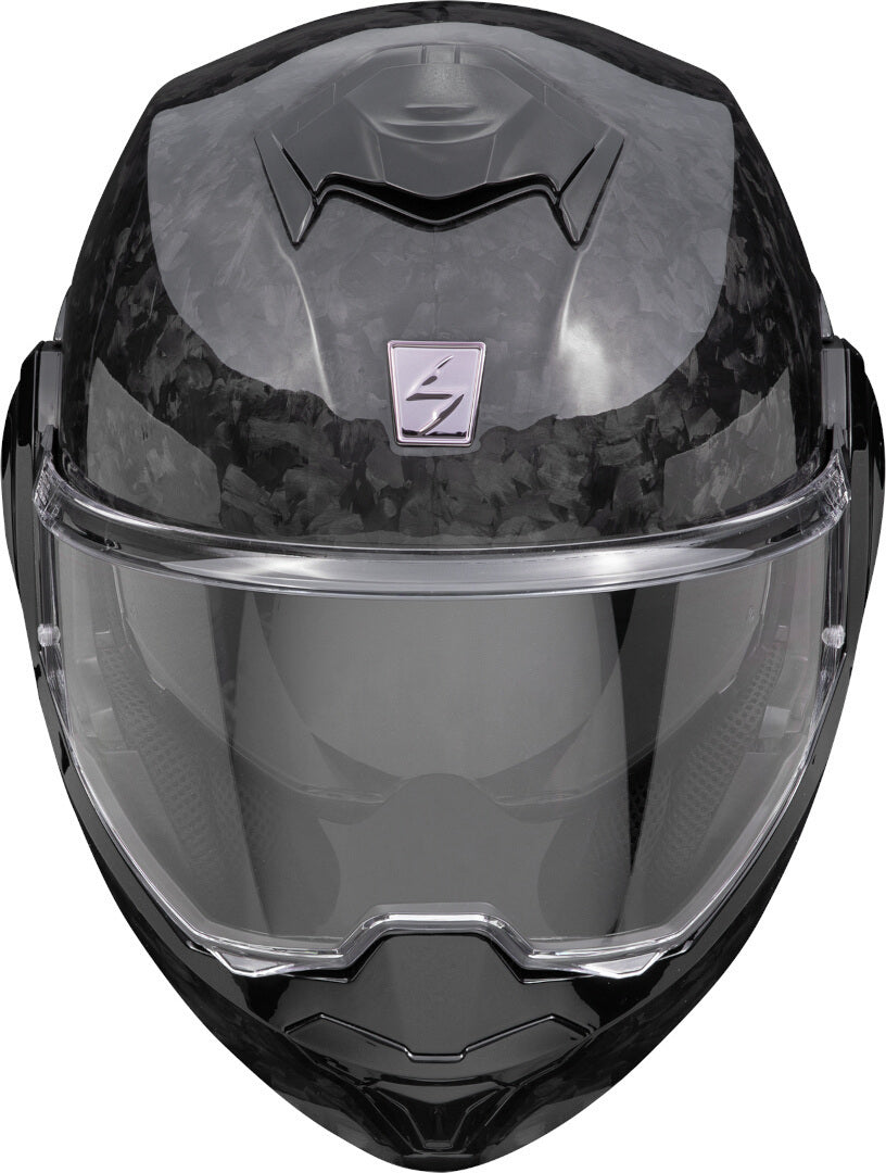 Casco Moto Modulare Scorpion EXO-TECH EVO ONYX Carbon Solid Nero