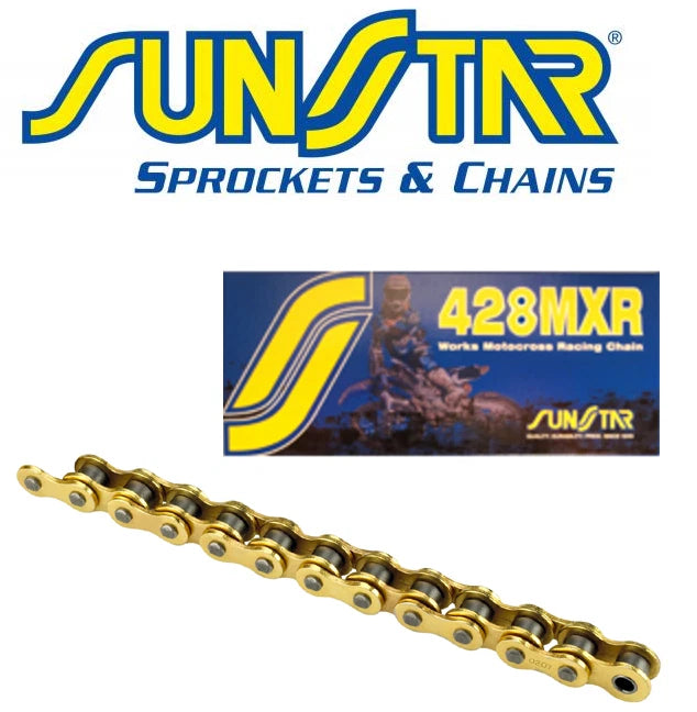 CATENA 428 MXR1 ORO 122 MAGLIE
