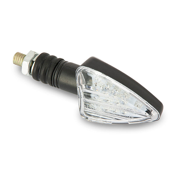 Coppia Frecce LED C.E Triangolare Corto Nero Omologate C.E