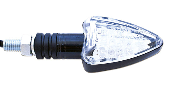 Coppia Frecce LED C.E Triangolare Corto Nero Omologate C.E