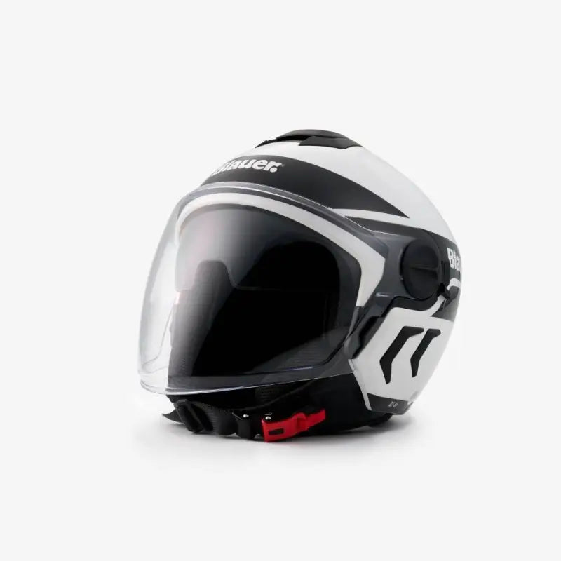 Casco Demi Jet Blauer DJ-01 Monochrome Bianco/Nero