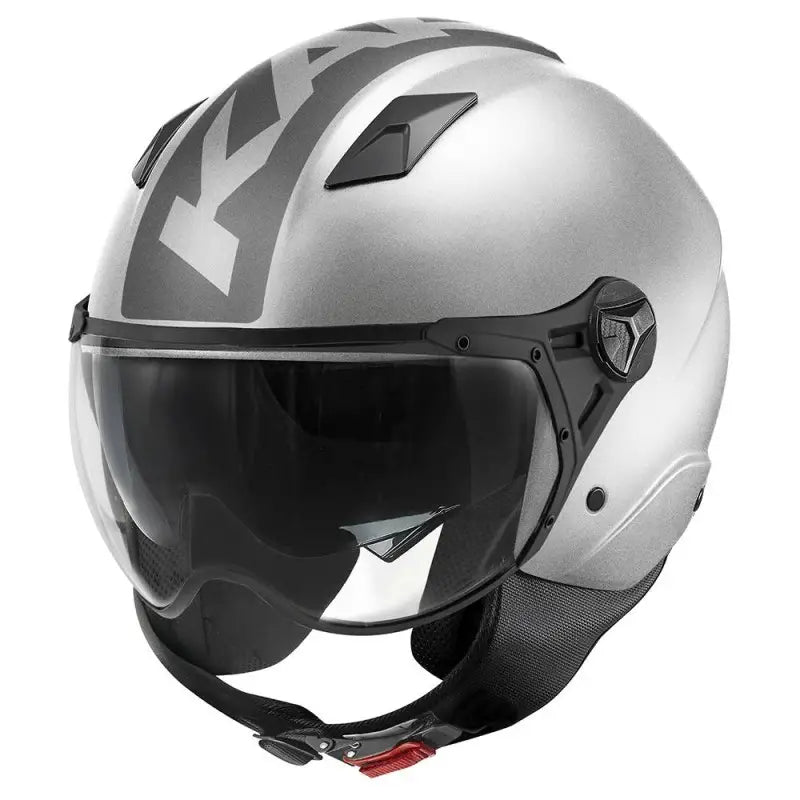 Casco Demi-Jet Kappa KV57 Striker Argento Opaco Titanio