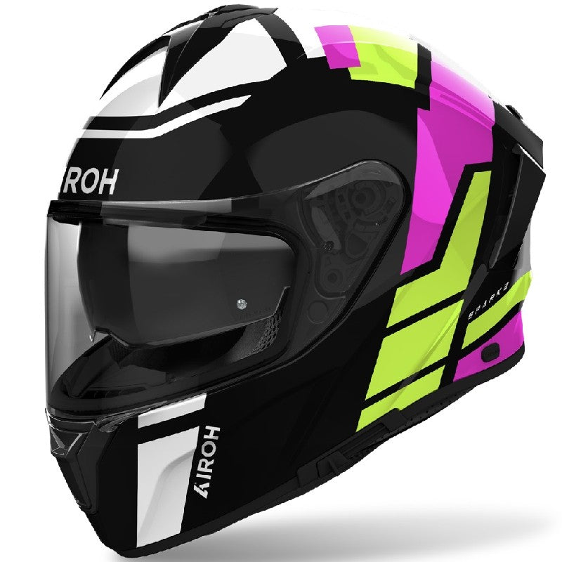 Casco Integrale Airoh Spark 2 Lively Mint Nero Giallo Viola Lucido