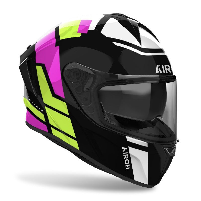 Casco Integrale Airoh Spark 2 Lively Mint Nero Giallo Viola Lucido