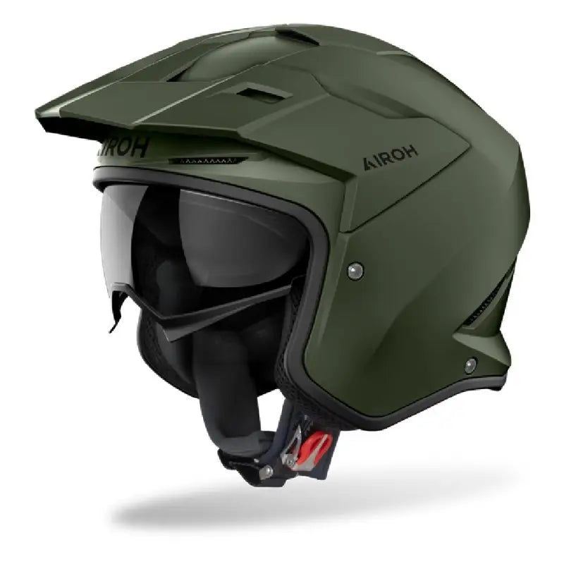 Casco Jet Airoh Kombakt Color Verde Militare Opaco