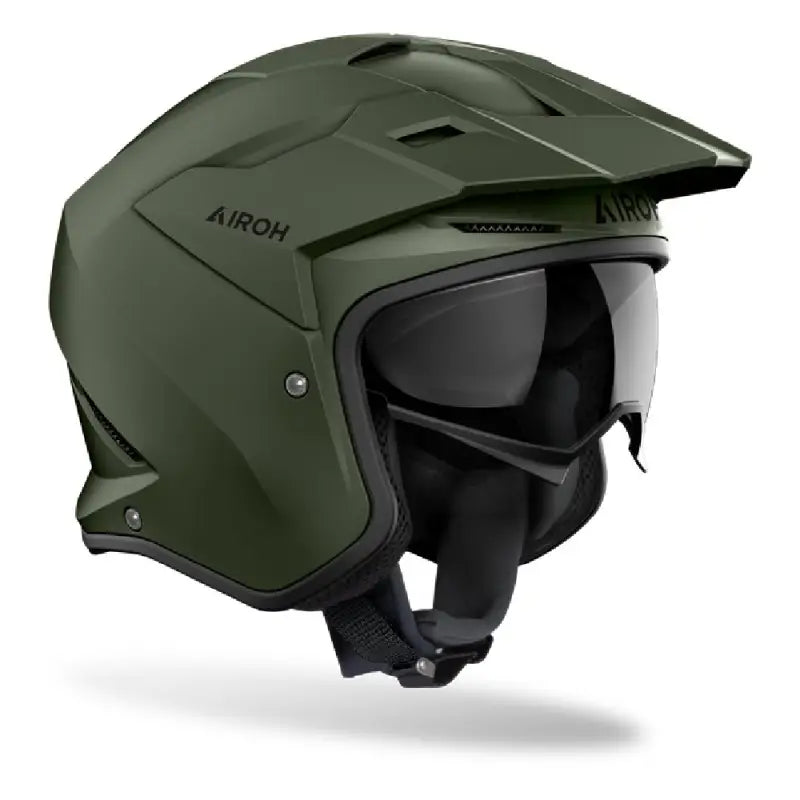 Casco Jet Airoh Kombakt Color Verde Militare Opaco