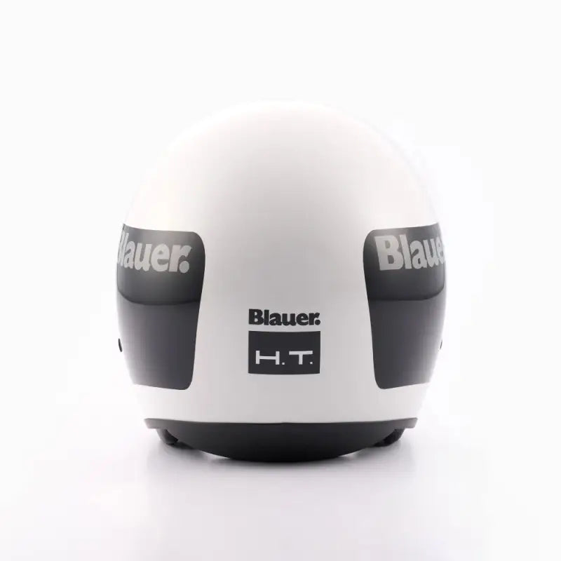 Casco Jet Blauer Pilot 06 Go Grafica Bianco Nero Lucido