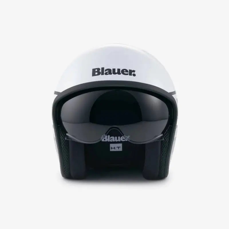 Casco Jet Blauer Pilot 4.0 Bianco Grigio Lucido