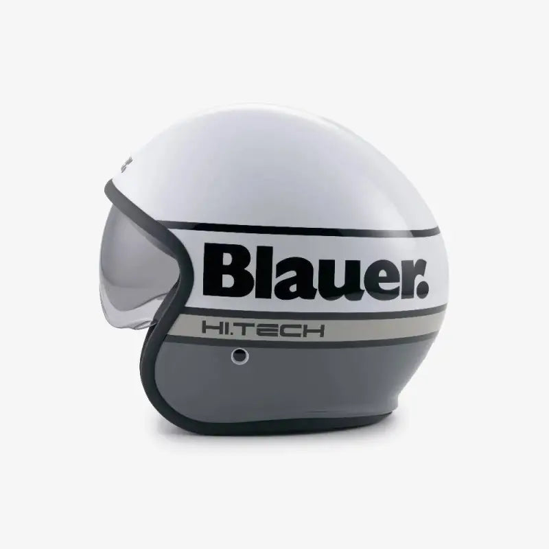 Casco Jet Blauer Pilot 4.0 Bianco Grigio Lucido