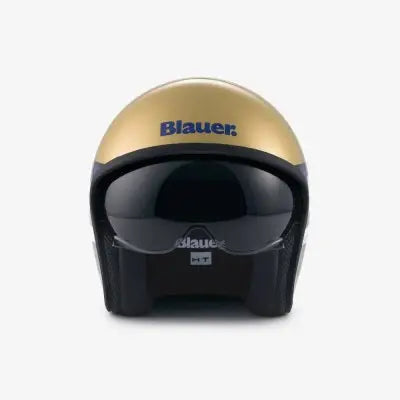 Casco Jet Blauer Pilot 4.0 Oro Blu Grigio Lucido
