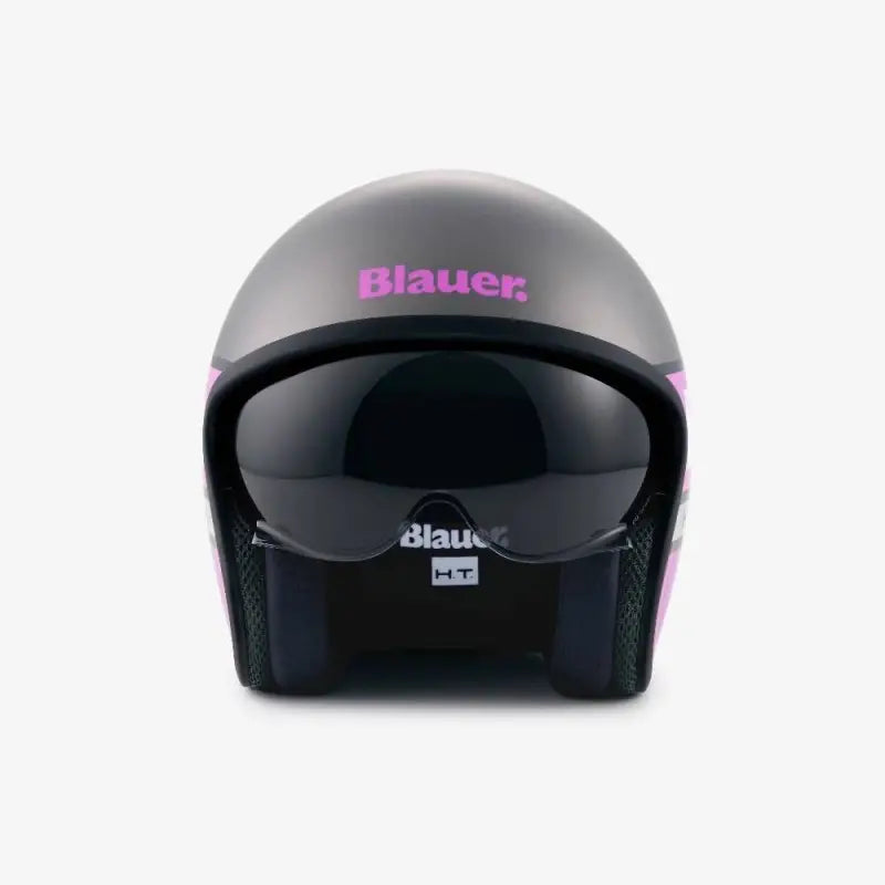 Casco Jet Blauer Pilot 4.0 Titanio Fucsia Opaco