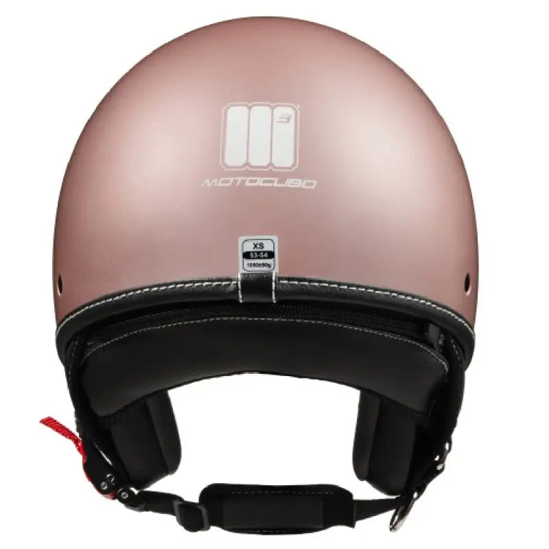 Casco Jet Motocubo 717 Beetle Rosa Oro Lucido