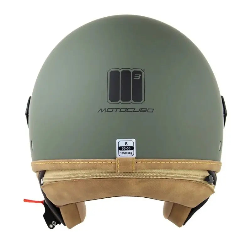 Casco Jet Motocubo 721 Ant Verde Militare