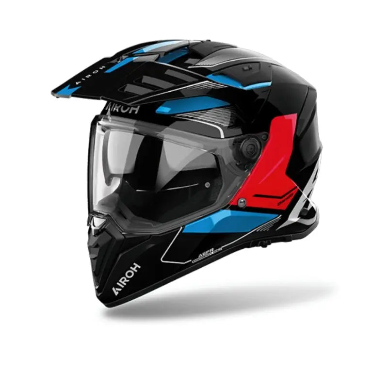 Casco Touring Airoh Bandit Tune Blu Rosso Lucido