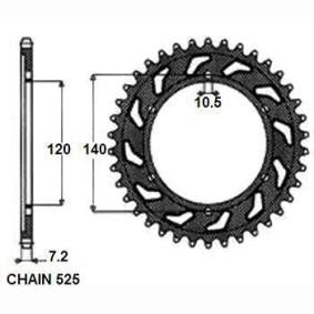 SUZUKI GSX R 600 1997>2000 CORONA PASSO 525 CODICE 1-4523