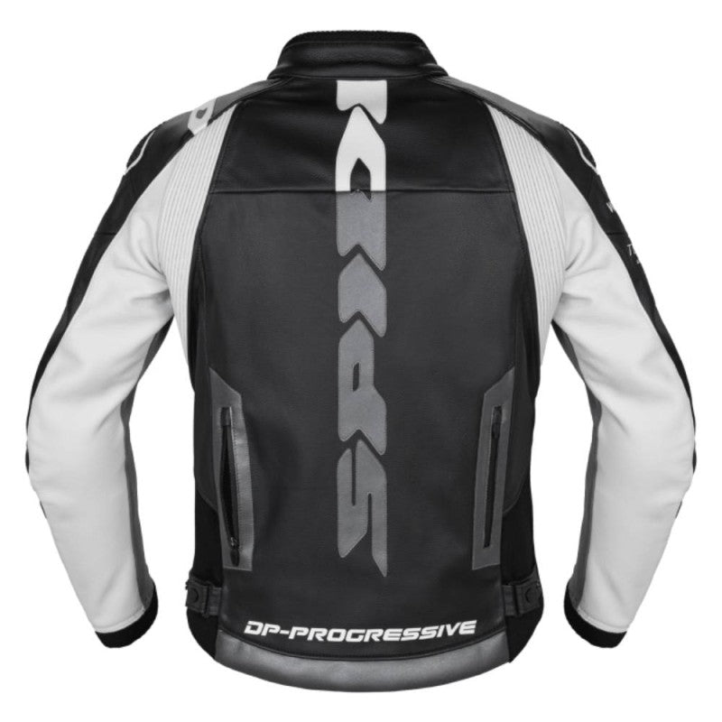Giacca in Pelle Spidi Dp Progressive Leather Nero Bianco