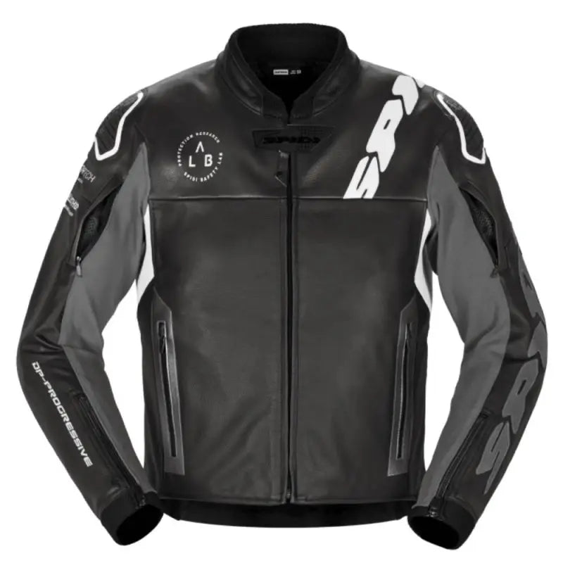 Giacca in Pelle Spidi Dp Progressive Leather Nero Bianco