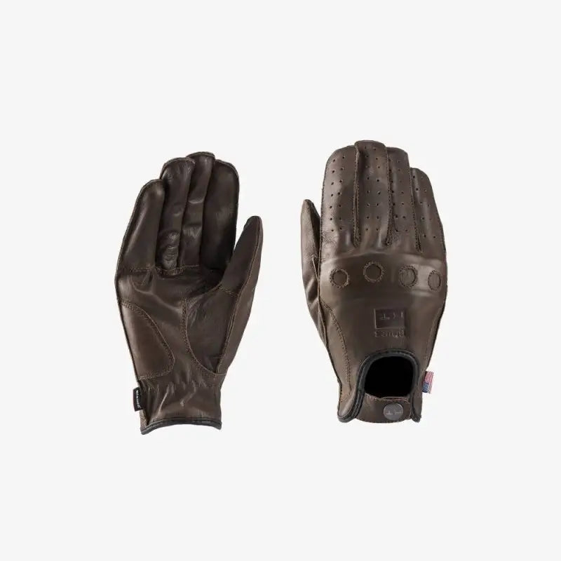 Guanti In Pelle Blauer Routine Vintage Marrone / Nero/ Biscuit