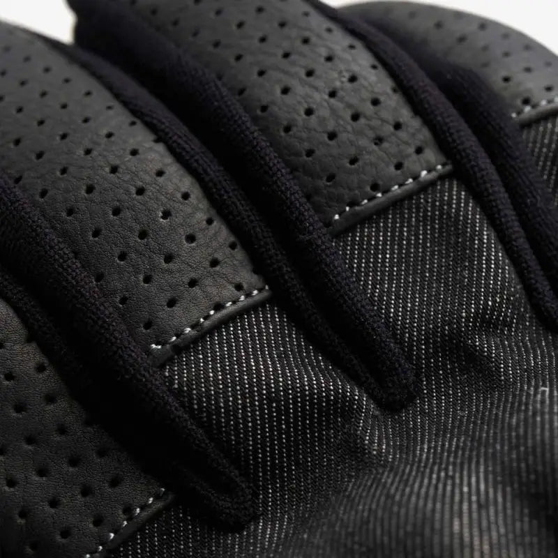 Guanti In Pelle E Tessuto Blauer Digit Nero