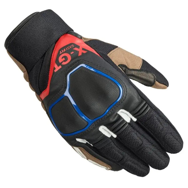 Guanti In Pelle E Tessuto Spidi X-Gt Nero / Nero Giallo / Blu