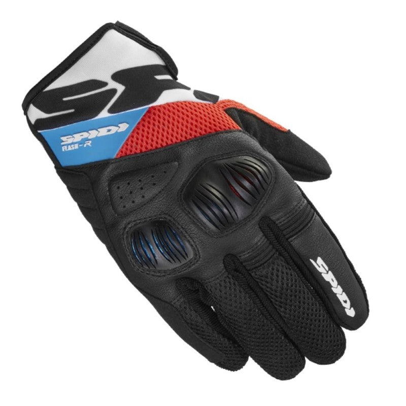 Guanti In Tessuto Spidi Flash-R Evo Nero / Blu rosso