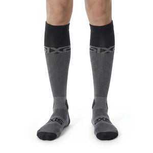 Calza Lunga Rinforzata Unisex Sixs LONG RACING V2 Nero/Grigio
